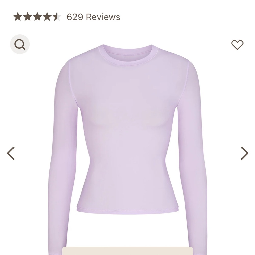 SKIMS FITS EVERYBODY LONG SLEEVE - LILY - NEVER WORN